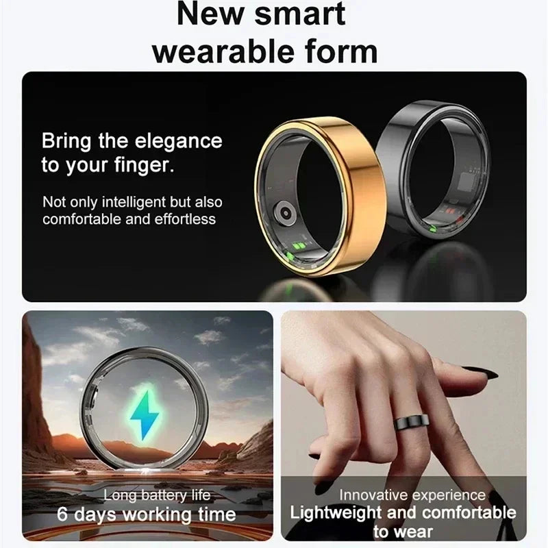 2024 For Smart Ring Multifunctional Steps Health Tracker Sleep Monitor Men Women Smart Bluetooth Ring For IOS Android