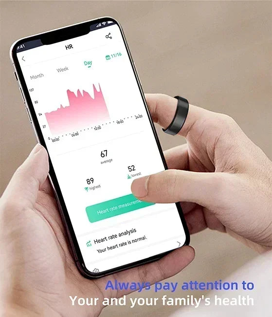 2024 New R11M Smart Ring Heart Rate Sleep Monitoring IP68 Waterproof Multi-sport Mode Titanium Steel Shell Ring For Adult