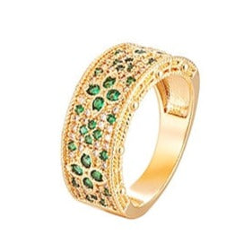 Luxury Full Zirconia Leaves Ring