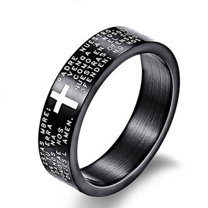 Bible Scripture Titanium Ring