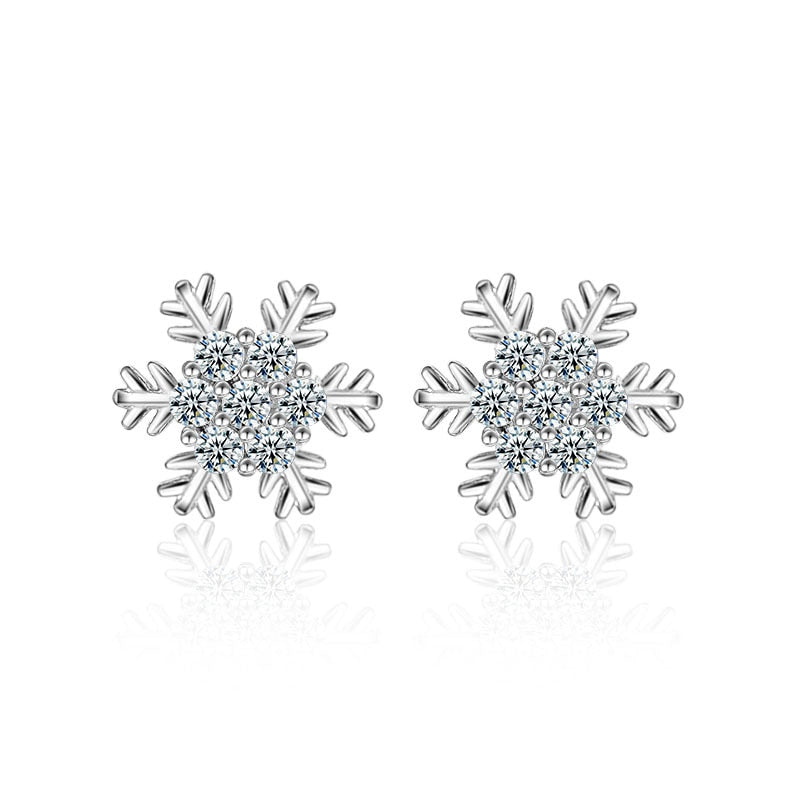 Romantic Christmas Snowflake Earrings