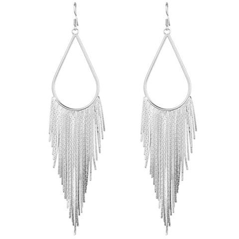 Boho Gold Long Tassels Earrings