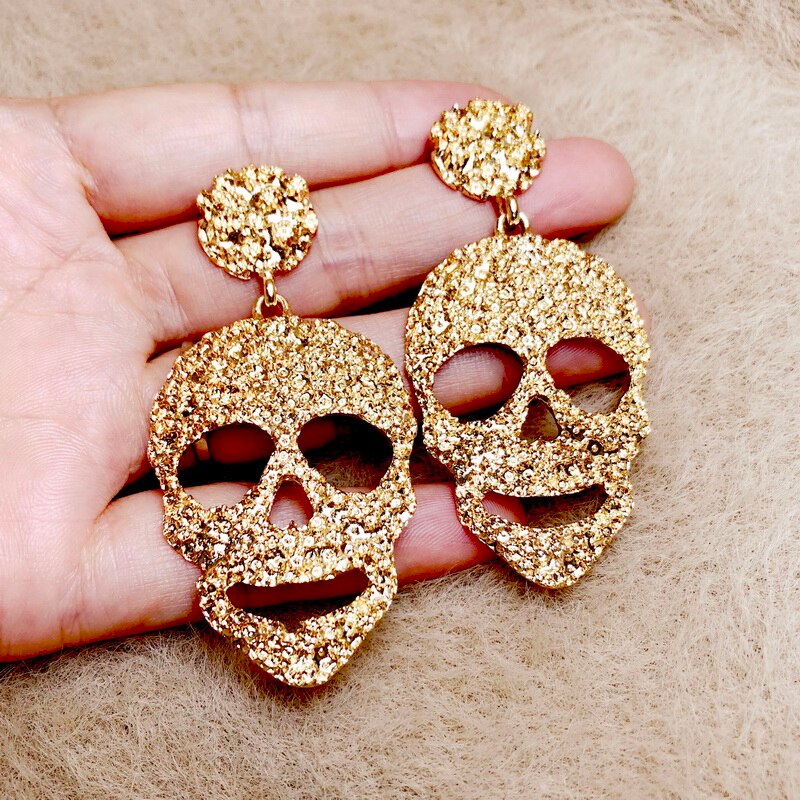 Skull Head Drop Earrings