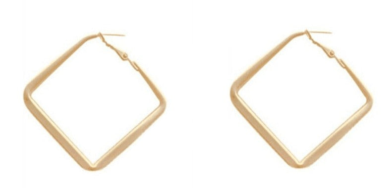 Irregular Circle Square Earrings