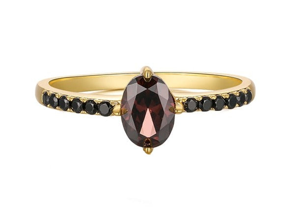 Exquisite Black Crystal Ring